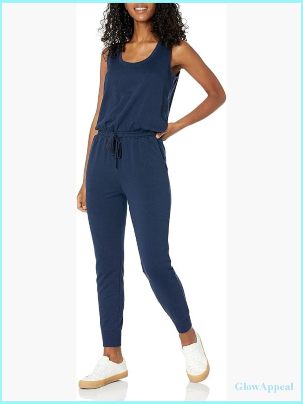 Studio Terry Stretchy Jumpsuit for Exercise, Plus Size, Moisture-Wicking